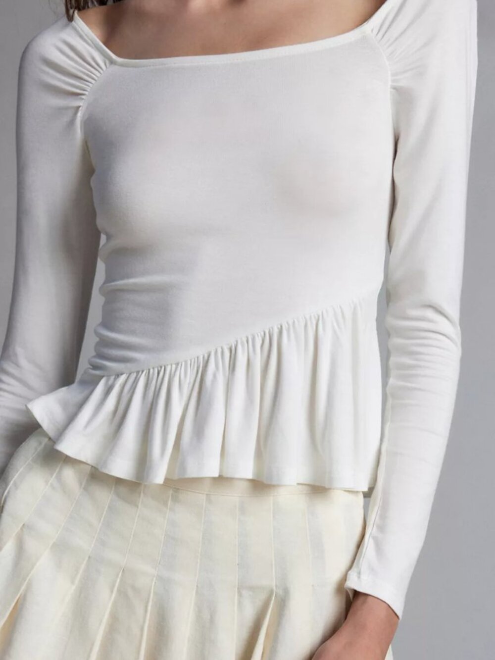 Kimchi Blue Aliza Spliced Long Sleeve Tee